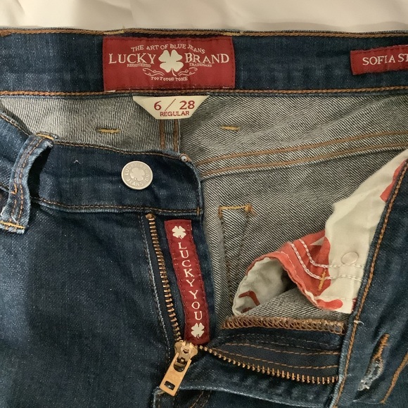 Lucky Jeans Women’s Sofia Straight Dark Blue Size 6 Regular. 32" inseam - Picture 5 of 7